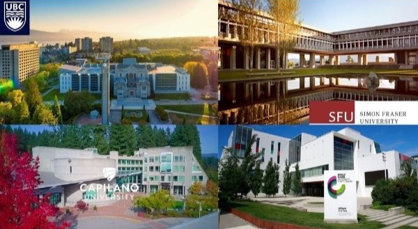 Universities in and around Vancouver
