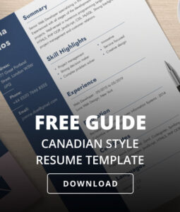 use this guide to create your Canadian Resume