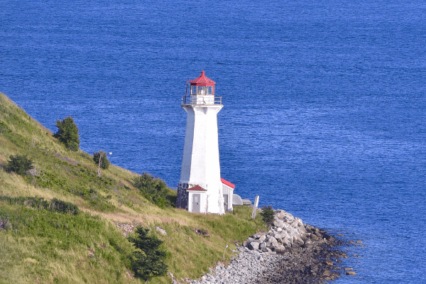 Lighthouse situated on the Halifax Harbour