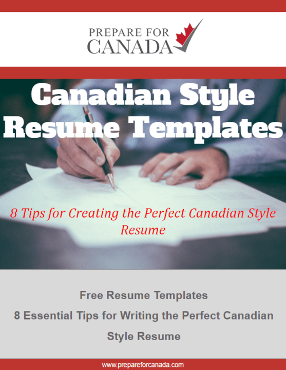 Canadian style resume template