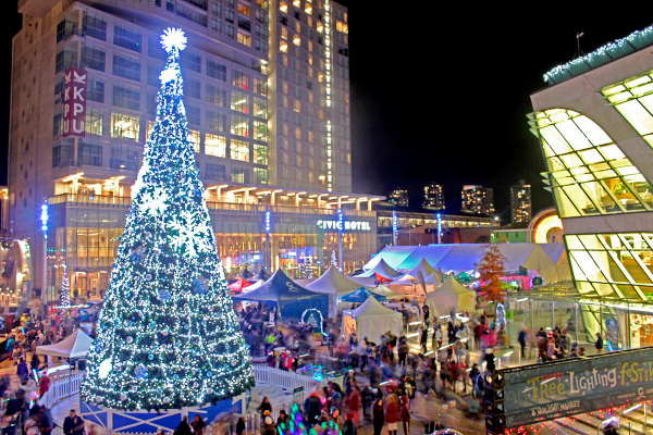Tree Lighting Festival in the city of Surrey in Canada
