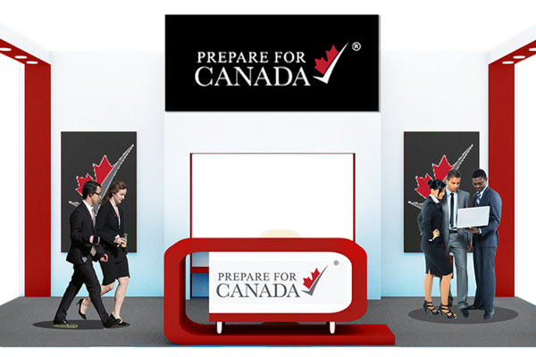 Virtual booth that people can visit at the Canadian Connections Summit for newcomers to Canada.
